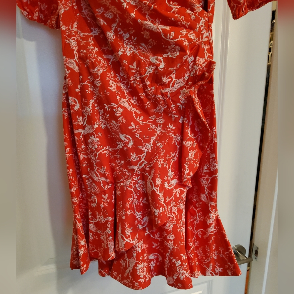 Sachin & Babi Catherine Puff Sleeve Faux Wrap Mini Dress - Picture 14 of 16